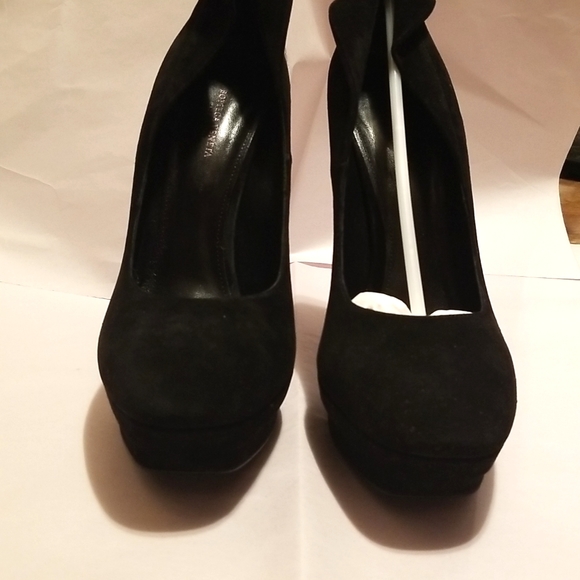 NIB Bottega Veneta Platform Pumps High Heels Black Suede size 40 - Picture 3 of 9